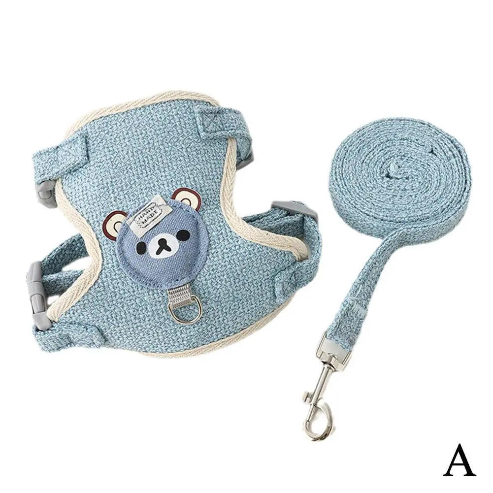 Luxe PawFit Adjustable Pet Harness Vest Breathable & Stylish for Cats & Small Dogs