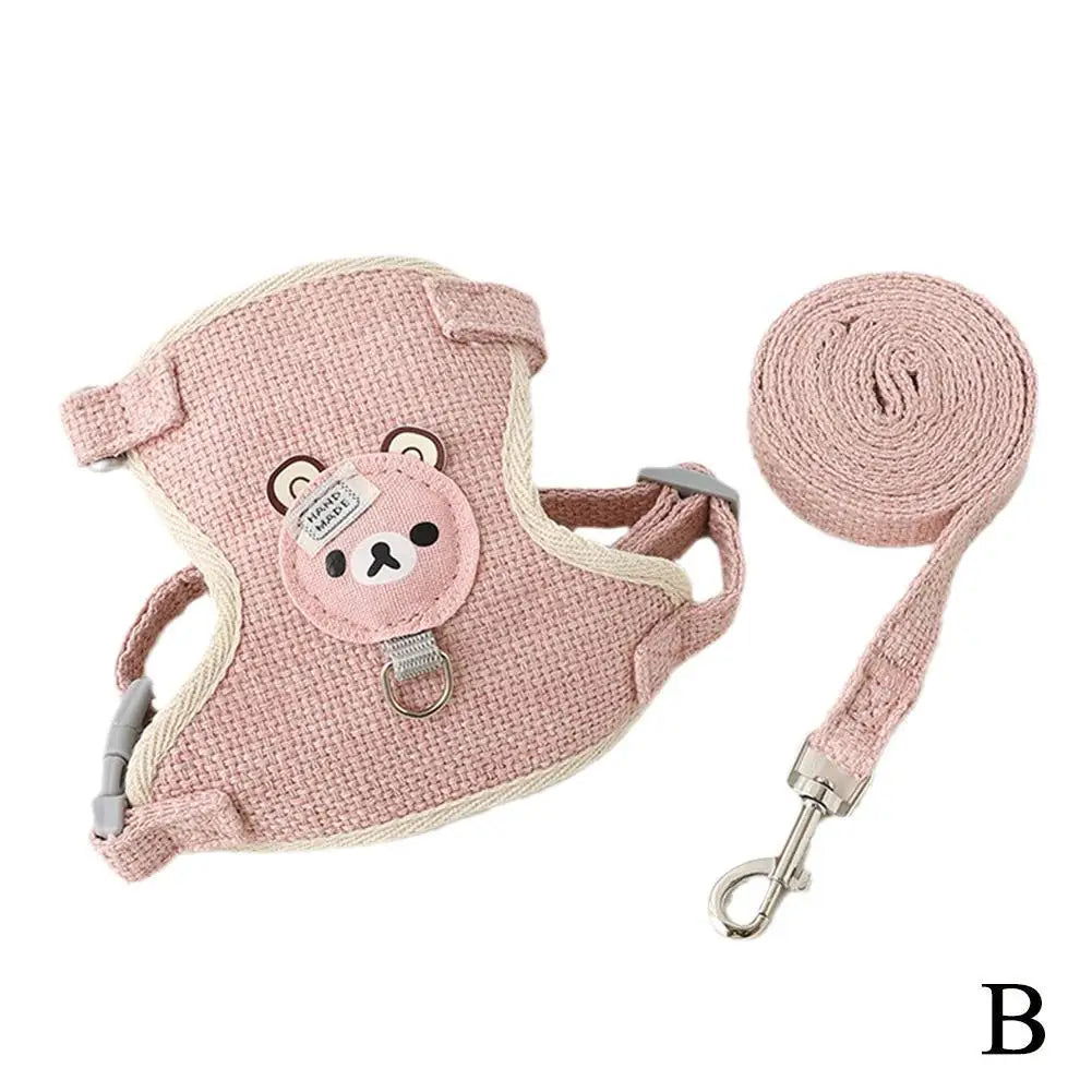 Luxe PawFit Adjustable Pet Harness Vest Breathable & Stylish for Cats & Small Dogs