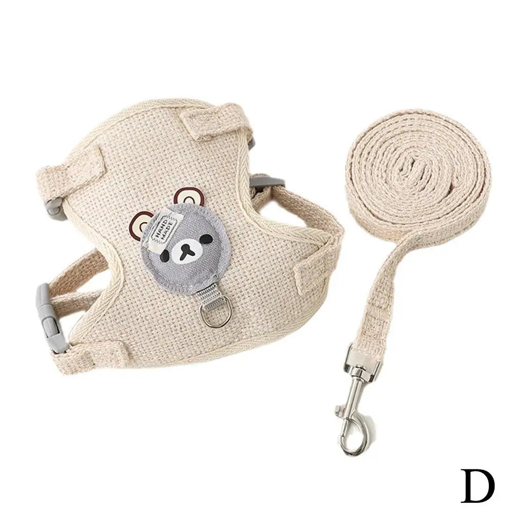 Luxe PawFit Adjustable Pet Harness Vest Breathable & Stylish for Cats & Small Dogs