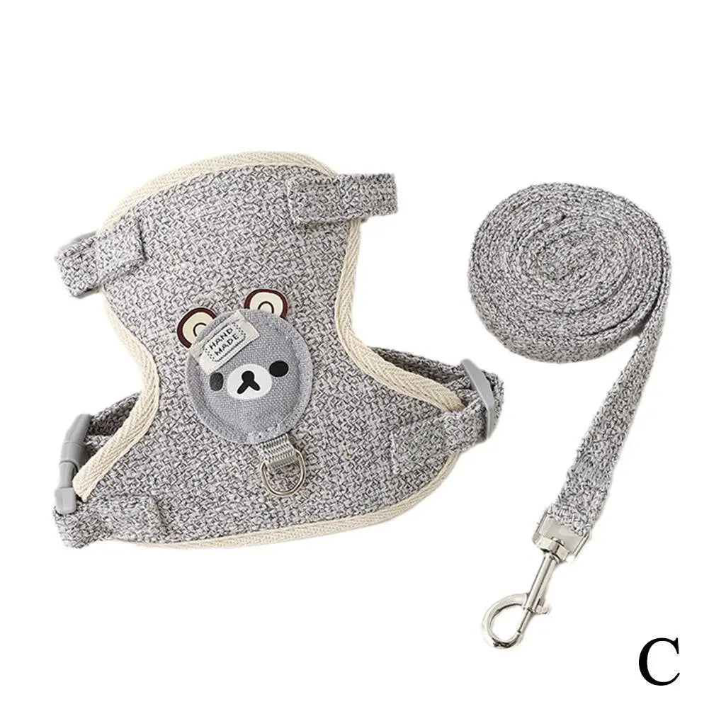 Luxe PawFit Adjustable Pet Harness Vest Breathable & Stylish for Cats & Small Dogs