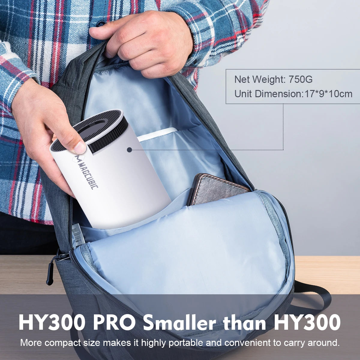 HY300 Pro 4K Smart Projector – Android 11, Dual WiFi6, BT5.0, 260 ANSI, 1080P Supported, Home & Outdoor Cinema