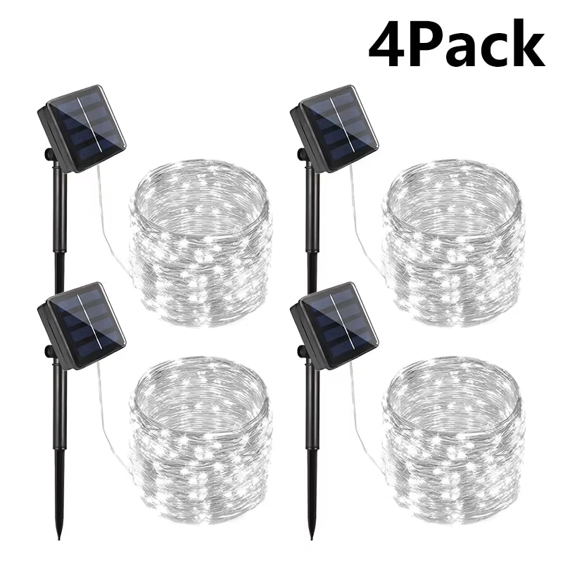 Solar LED Fairy String Lights – 7M/12M/22M/32M Waterproof Outdoor Decorative Lights for Garden, Patio, Christmas, and Parties