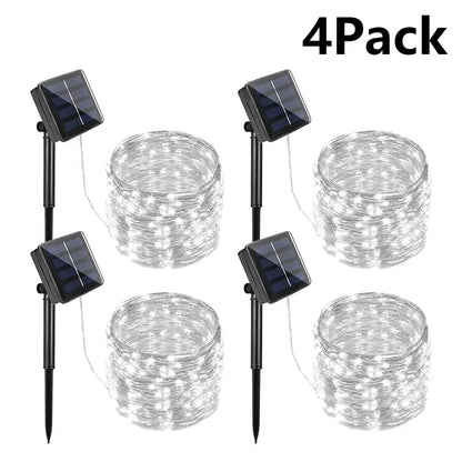 Solar LED Fairy String Lights – 7M/12M/22M/32M Waterproof Outdoor Decorative Lights for Garden, Patio, Christmas, and Parties