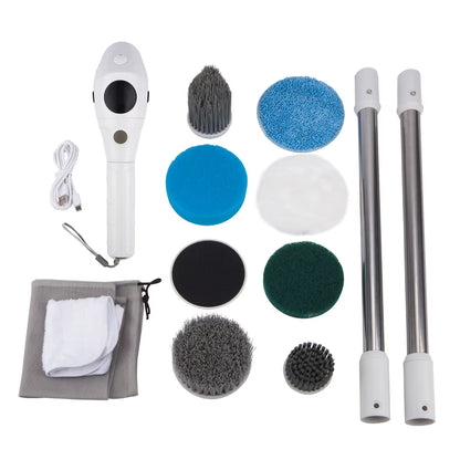 8-in-1 Electric Cleaning Brush – Cordless Rotating Scrubber for Bathroom, Kitchen & Home