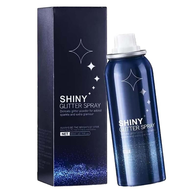[Buy 1 Get 1 Free] Body Glitter Spray for Skin & Hair – Long-Lasting, Quick-Drying Silver Shimmer – Festival, Rave, Stage & Prom Makeup Glitter – 2.11 Fl Oz