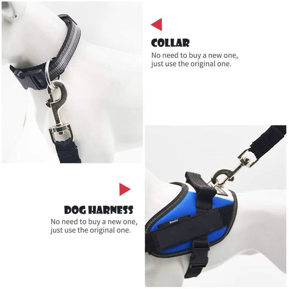 Adjustable Pet Car Seat Belt – Safety Harness Lead Clip for Dogs & Cats, Secure Vehicle Restraint for Travel