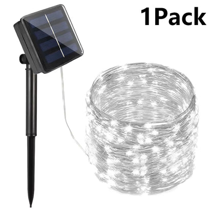 Solar LED Fairy String Lights – 7M/12M/22M/32M Waterproof Outdoor Decorative Lights for Garden, Patio, Christmas, and Parties