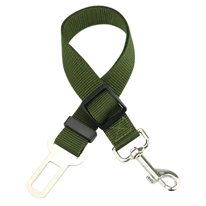 Adjustable Pet Car Seat Belt – Safety Harness Lead Clip for Dogs & Cats, Secure Vehicle Restraint for Travel