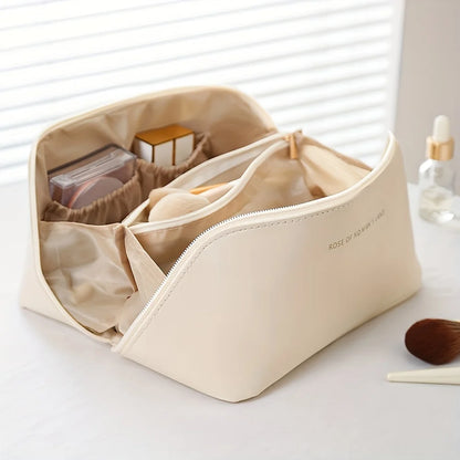 Luxury Travel Makeup Organizer Bag – Cosmetic Toiletry Case with Zipper for Women | Elegant Storage Pouch for Beauty Essentials