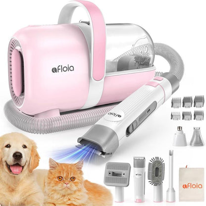 All-in-One Pet Grooming Vacuum Kit – Low Noise Dog Clippers, Deshedding Brush & Hair Remover Tools for Easy At-Home Grooming