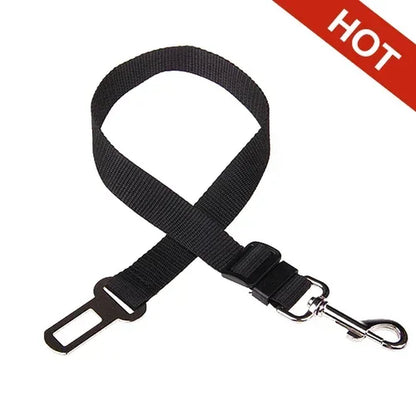 Adjustable Pet Car Seat Belt – Safety Harness Lead Clip for Dogs & Cats, Secure Vehicle Restraint for Travel