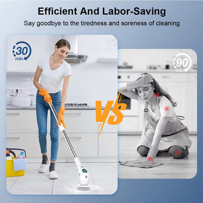 8-in-1 Electric Cleaning Brush – Cordless Rotating Scrubber for Bathroom, Kitchen & Home