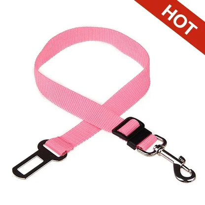 Adjustable Pet Car Seat Belt – Safety Harness Lead Clip for Dogs & Cats, Secure Vehicle Restraint for Travel