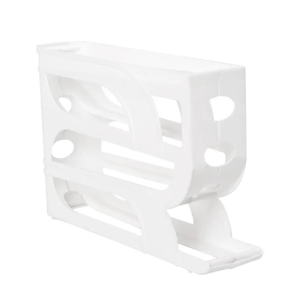 Large Capacity 4-Tier Automatic Egg Roller – Space-Saving Refrigerator Egg Storage Box for Kitchen Organization