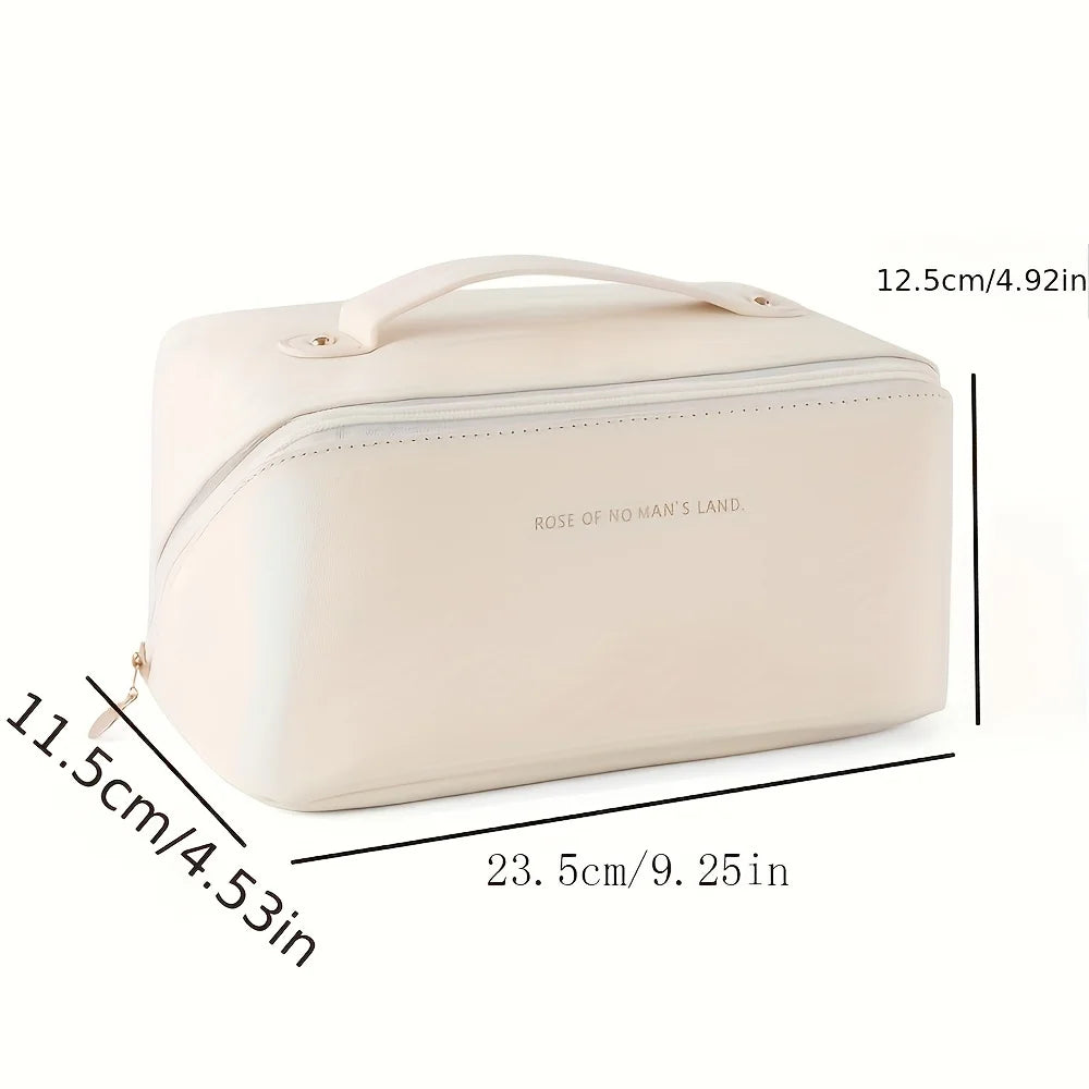 Luxury Travel Makeup Organizer Bag – Cosmetic Toiletry Case with Zipper for Women | Elegant Storage Pouch for Beauty Essentials
