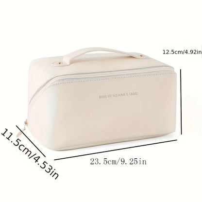 Luxury Travel Makeup Organizer Bag – Cosmetic Toiletry Case with Zipper for Women | Elegant Storage Pouch for Beauty Essentials
