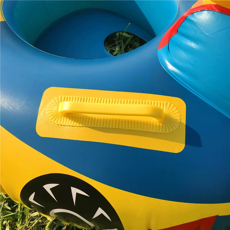 Inflatable Baby Pool Float with Canopy – Toddler Swim Seat Ring for Beach, Bathtub & Summer Water Fun