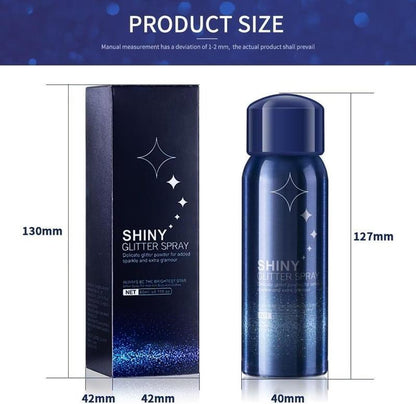 [Buy 1 Get 1 Free] Body Glitter Spray for Skin & Hair – Long-Lasting, Quick-Drying Silver Shimmer – Festival, Rave, Stage & Prom Makeup Glitter – 2.11 Fl Oz