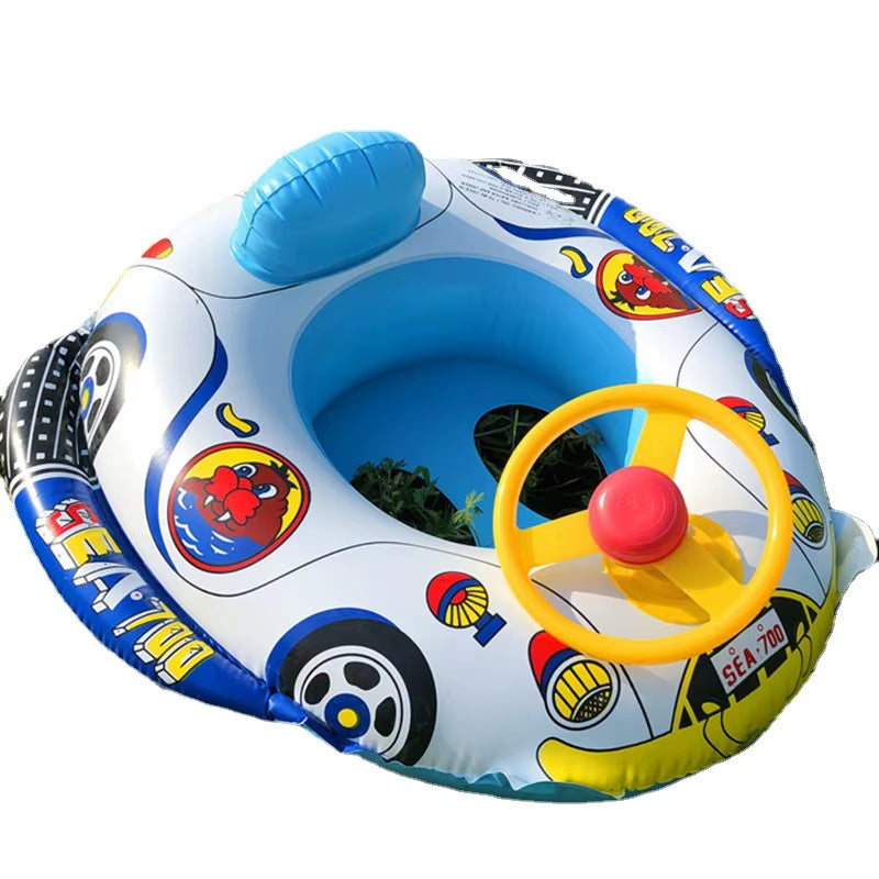 Inflatable Baby Pool Float with Canopy – Toddler Swim Seat Ring for Beach, Bathtub & Summer Water Fun