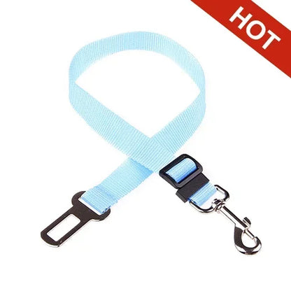 Adjustable Pet Car Seat Belt – Safety Harness Lead Clip for Dogs & Cats, Secure Vehicle Restraint for Travel