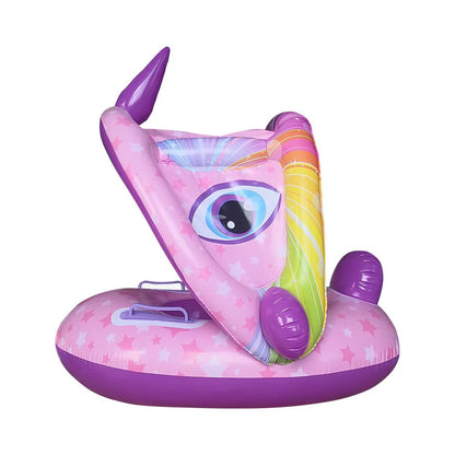 Inflatable Baby Pool Float with Canopy – Toddler Swim Seat Ring for Beach, Bathtub & Summer Water Fun