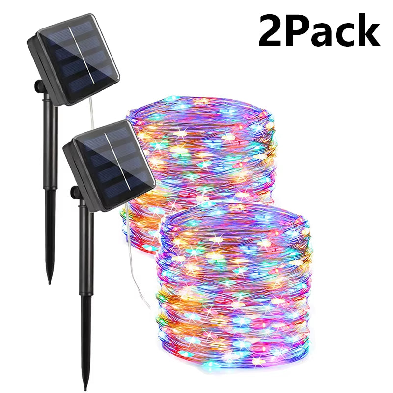 Solar LED Fairy String Lights – 7M/12M/22M/32M Waterproof Outdoor Decorative Lights for Garden, Patio, Christmas, and Parties
