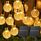  LED Solar String Lights – 60 Waterproof Crystal Globe Lights, 8 Lighting Modes | Outdoor Patio, Garden, Tree & Party Decor