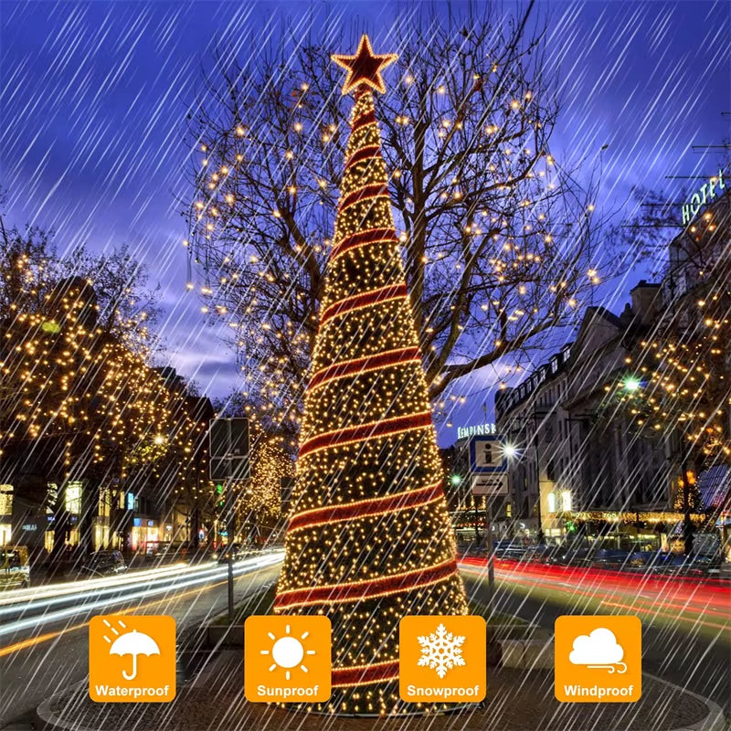 Solar LED Fairy String Lights – 7M/12M/22M/32M Waterproof Outdoor Decorative Lights for Garden, Patio, Christmas, and Parties