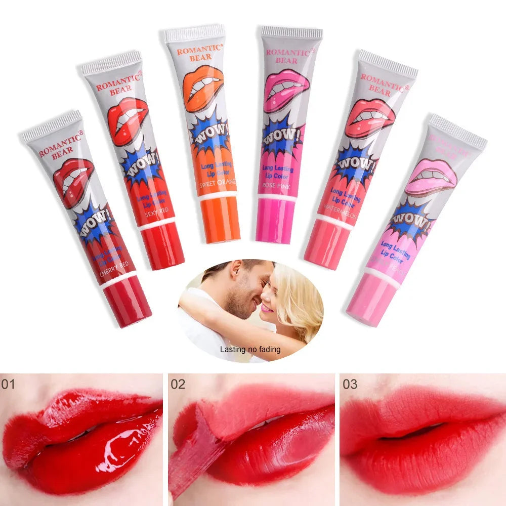 Magic 6-Color Peel-Off Lip Tattoo Set – Waterproof, Long-Lasting, No-Fade Liquid Lip Ink Gloss