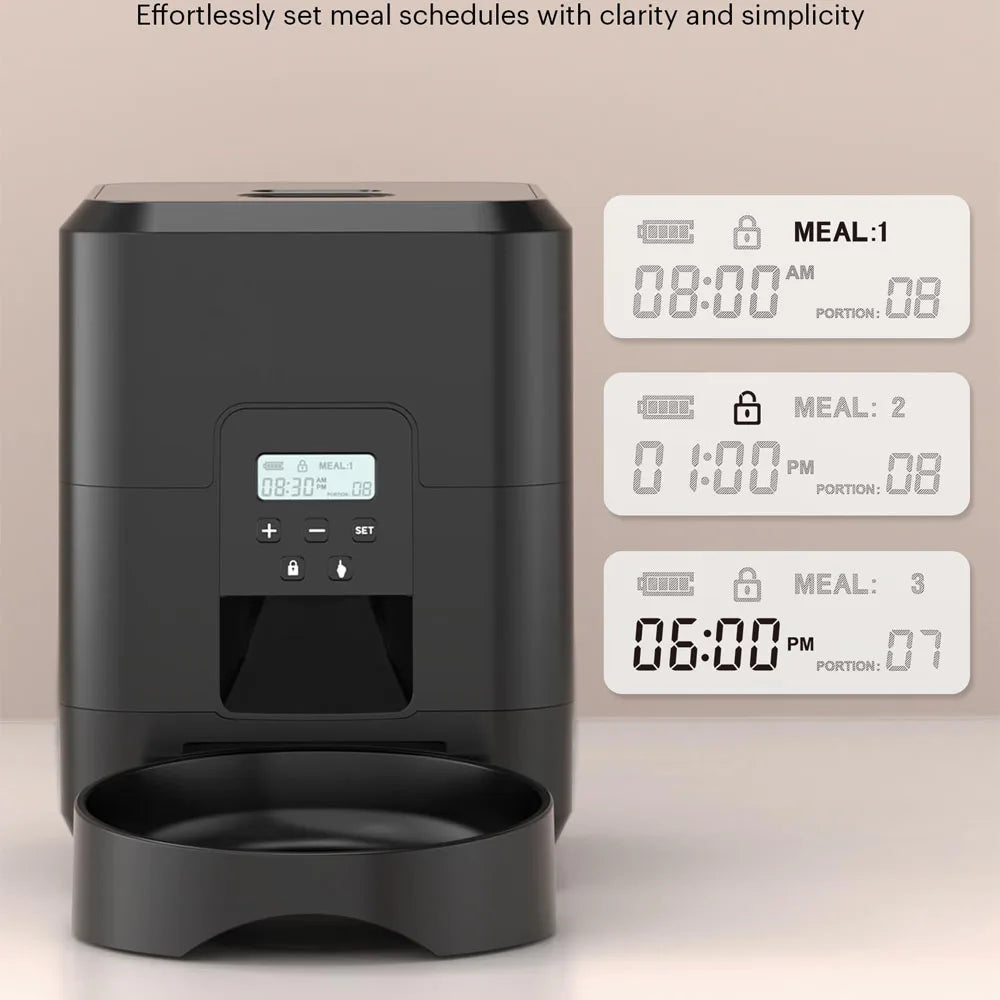 Smart Automatic Pet Feeder – Timed Food Dispenser & Slow Feed Bowl for Cats & Dogs