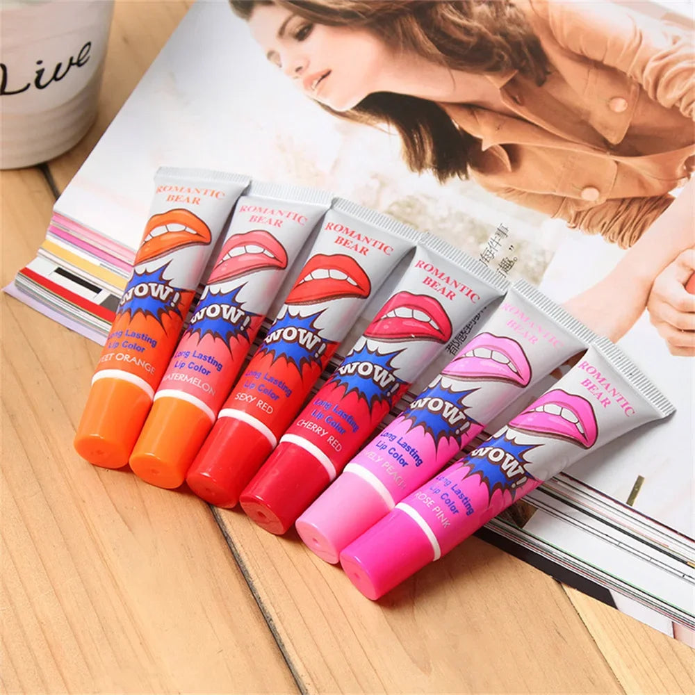 Magic 6-Color Peel-Off Lip Tattoo Set – Waterproof, Long-Lasting, No-Fade Liquid Lip Ink Gloss