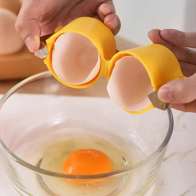 Egg Shell Opener & Separator – Handheld Kitchen Tool for Clean Egg Cracks