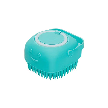 3 in 1 Silicone Dog Bath Brush Massage & Shampoo Dispenser Tool