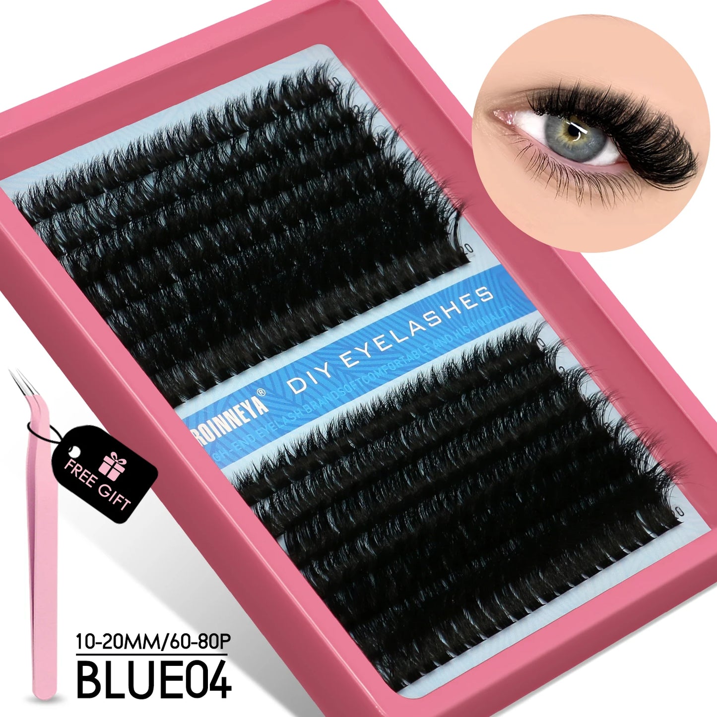 Cluster Lashes Kit – Fluffy Faux Mink Individual Lashes for Salon-Quality Volume