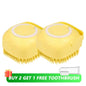 3 in 1 Silicone Dog Bath Brush Massage & Shampoo Dispenser Tool