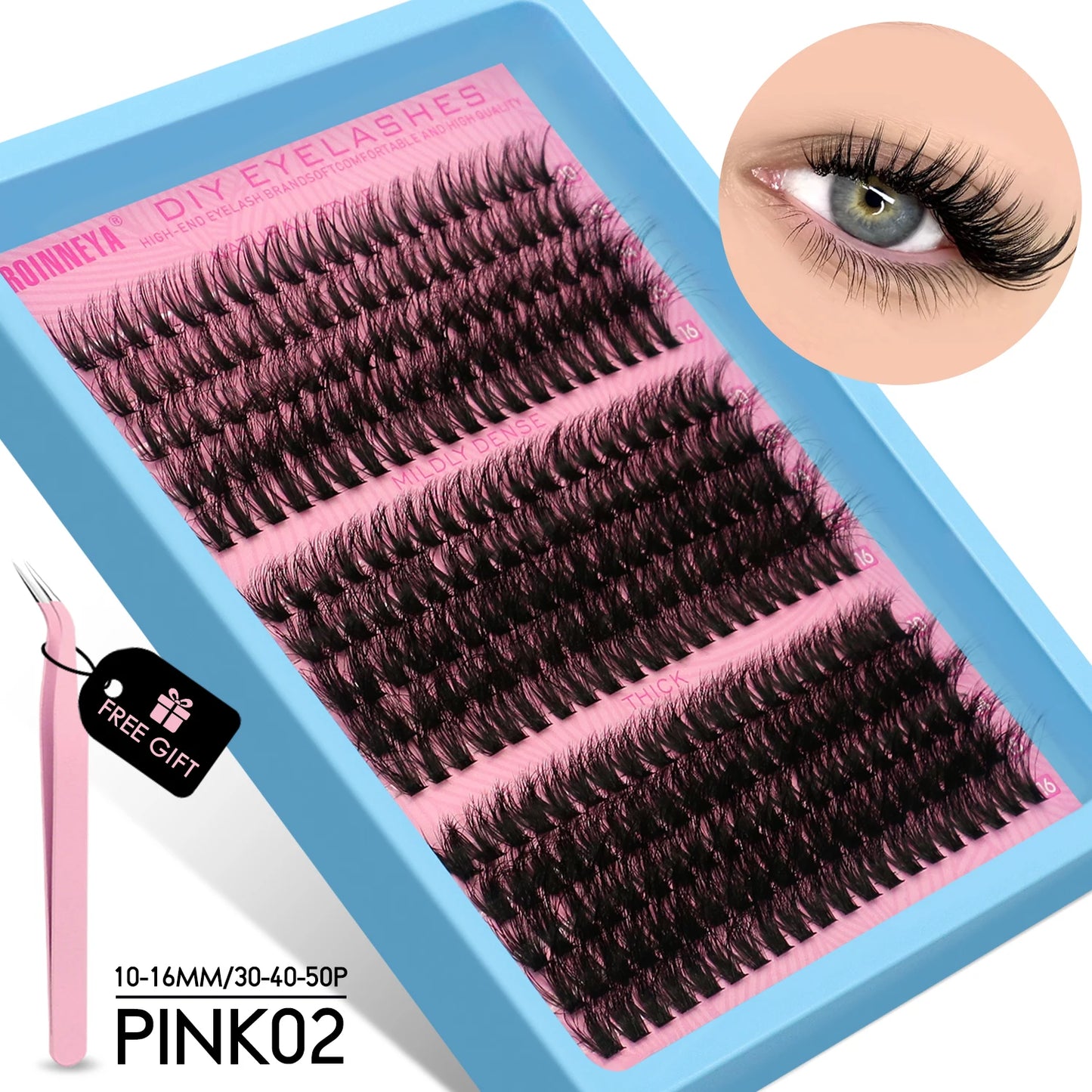 Cluster Lashes Kit – Fluffy Faux Mink Individual Lashes for Salon-Quality Volume