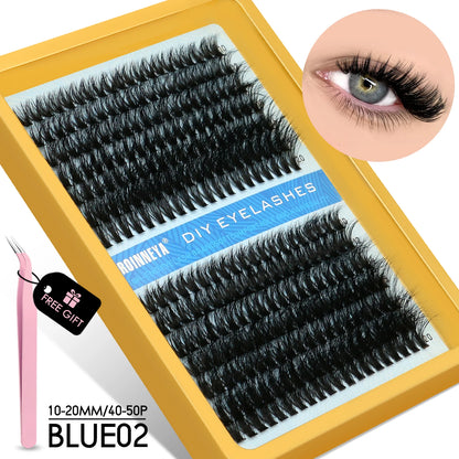 Cluster Lashes Kit – Fluffy Faux Mink Individual Lashes for Salon-Quality Volume