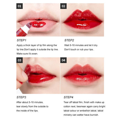 Magic 6-Color Peel-Off Lip Tattoo Set – Waterproof, Long-Lasting, No-Fade Liquid Lip Ink Gloss