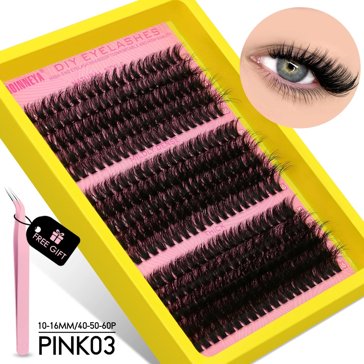 Cluster Lashes Kit – Fluffy Faux Mink Individual Lashes for Salon-Quality Volume