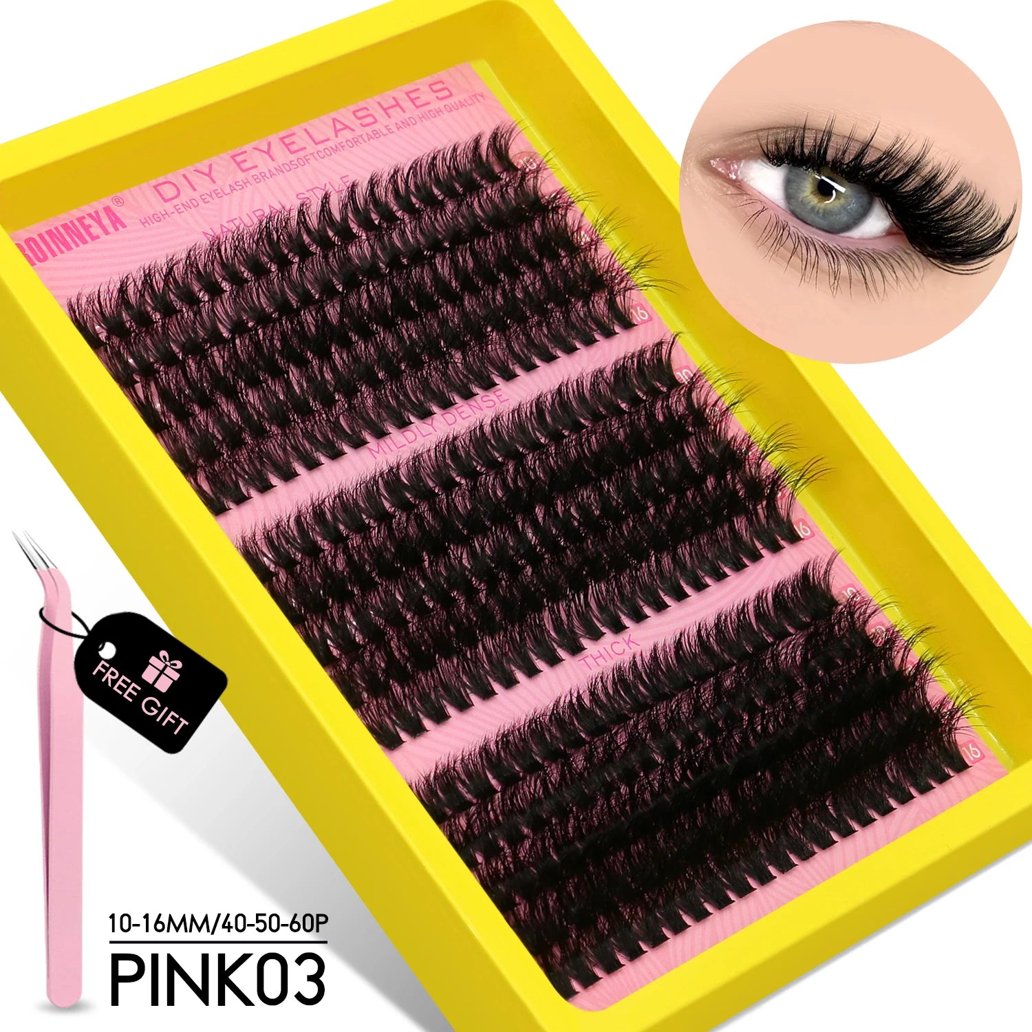 Cluster Lashes Kit – Fluffy Faux Mink Individual Lashes for Salon-Quality Volume