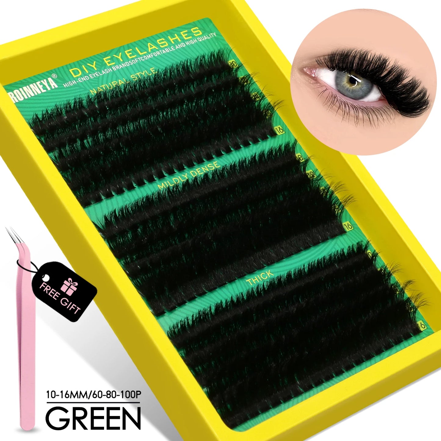 Cluster Lashes Kit – Fluffy Faux Mink Individual Lashes for Salon-Quality Volume