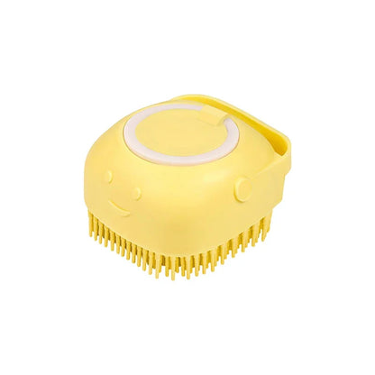 3 in 1 Silicone Dog Bath Brush Massage & Shampoo Dispenser Tool