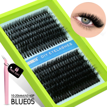 Cluster Lashes Kit – Fluffy Faux Mink Individual Lashes for Salon-Quality Volume