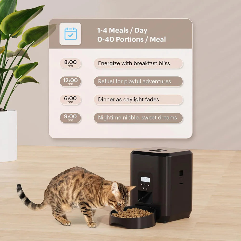 Smart Automatic Pet Feeder – Timed Food Dispenser & Slow Feed Bowl for Cats & Dogs