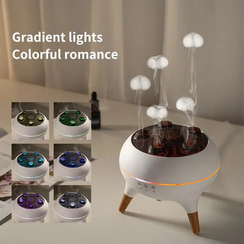 Dynamic Jellyfish 250ml Essential Oil Diffuser & Air Humidifier with Remote Control and 7-Color LED Night Lights – Ideal for Bedrooms & Relaxation Spaces