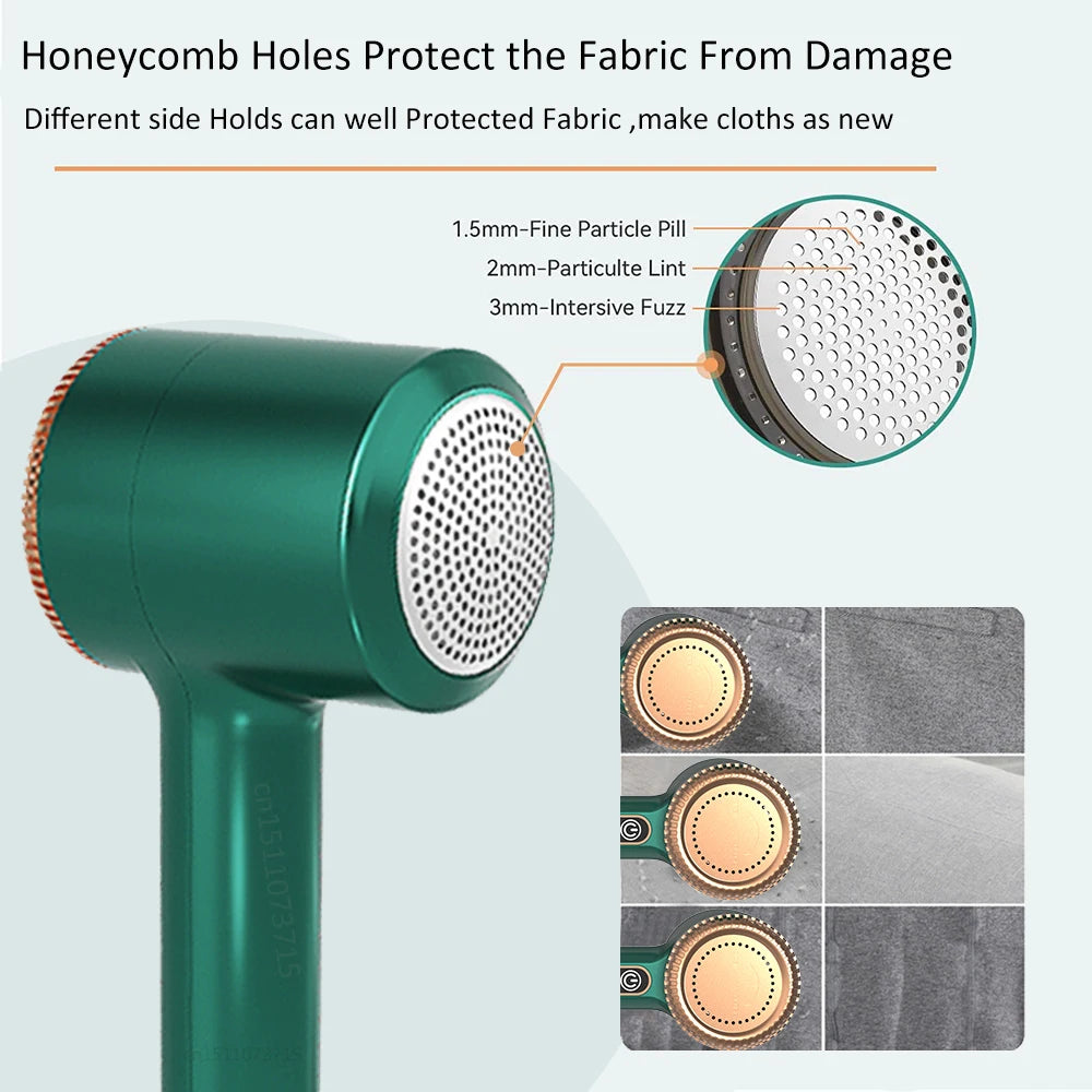 Rechargeable Lint & Fuzz Remover – Electric Fabric Shaver for Clothes, Sweaters & Upholstery
