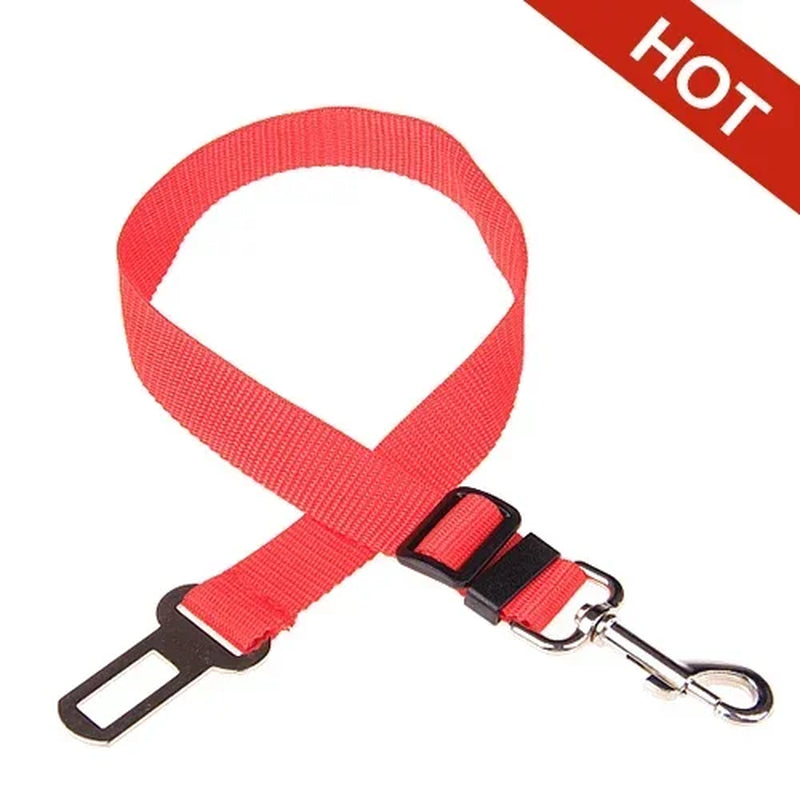 Adjustable Pet Car Seat Belt – Safety Harness Lead Clip for Dogs & Cats, Secure Vehicle Restraint for Travel
