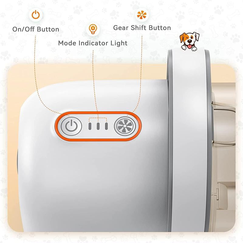 All-in-One Pet Grooming Vacuum Kit – Low Noise Dog Clippers, Deshedding Brush & Hair Remover Tools for Easy At-Home Grooming