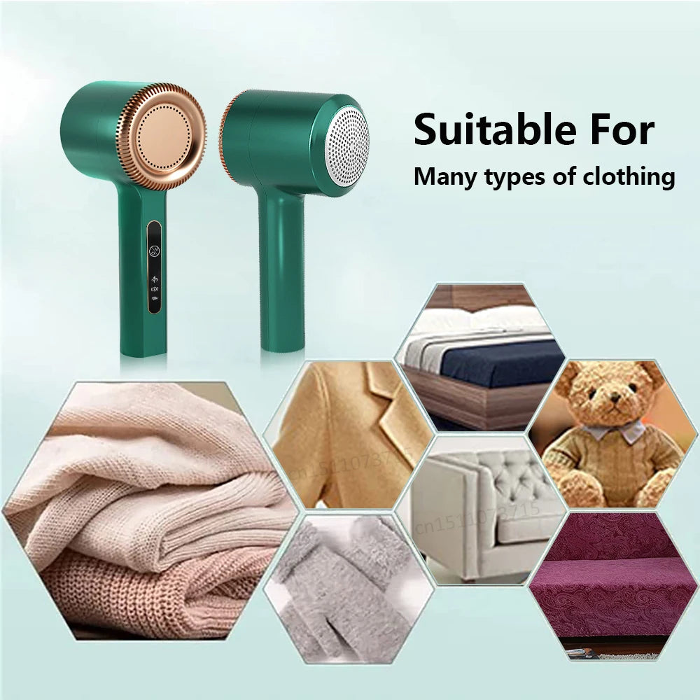 Rechargeable Lint & Fuzz Remover – Electric Fabric Shaver for Clothes, Sweaters & Upholstery