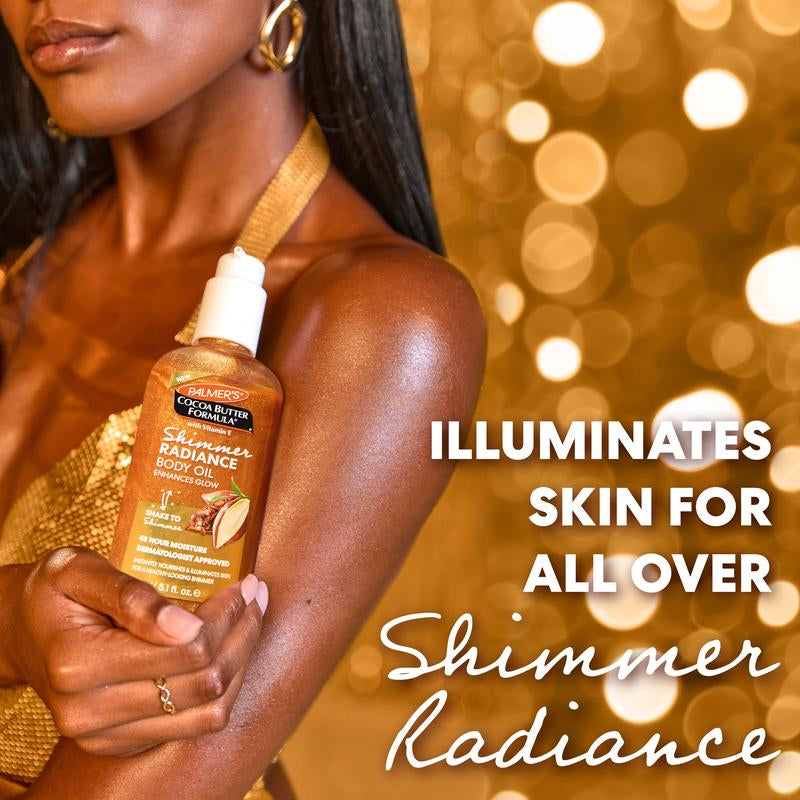 Palmer's Cocoa Butter Shimmer Radiance Bundle – Nourishing Body Lotion & Oil Set for Glowing, Hydrated Skin